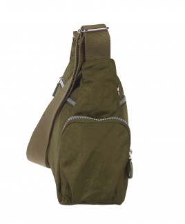 Lorenz  Nylon Top Zip X-Body Bag with 4 Zip Pockets
